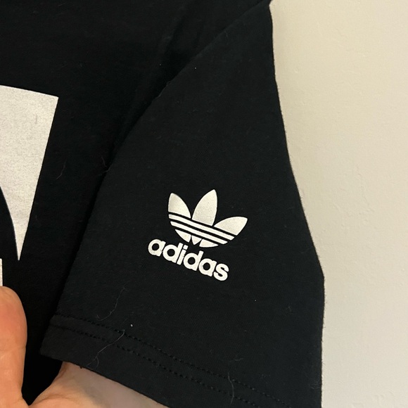 Adidas Black and Gold Graphic T-Shirt - Picture 2 of 4